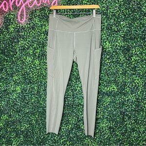 Lululemon Fast & Free 7/8 Tight II Nulux Grey Sage Sz 10